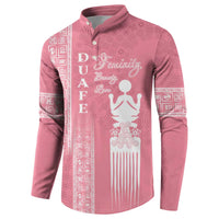 Personalized Adinkra Akan Culture Button Sweatshirt Women's Day Duafe Symbol