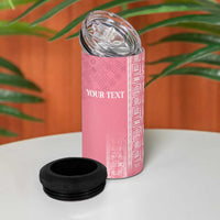 Personalized Adinkra Akan Culture 4 in 1 Can Cooler Tumbler Women's Day Duafe Symbol