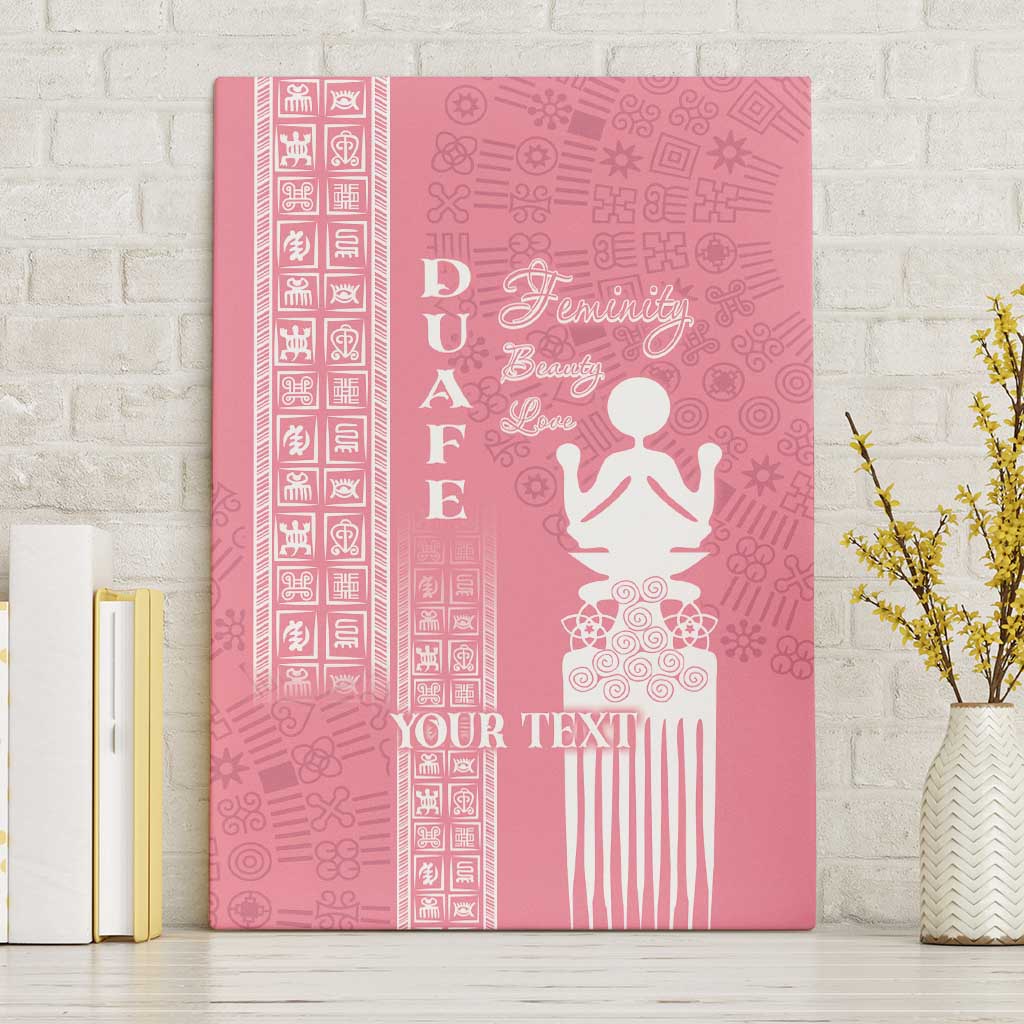 Personalized Adinkra Akan Culture Canvas Wall Art Women's Day Duafe Symbol