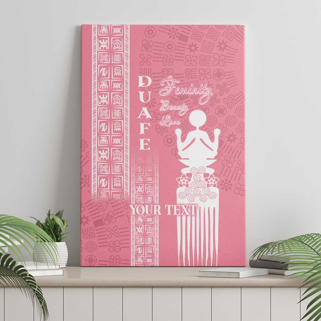 Personalized Adinkra Akan Culture Canvas Wall Art Women's Day Duafe Symbol