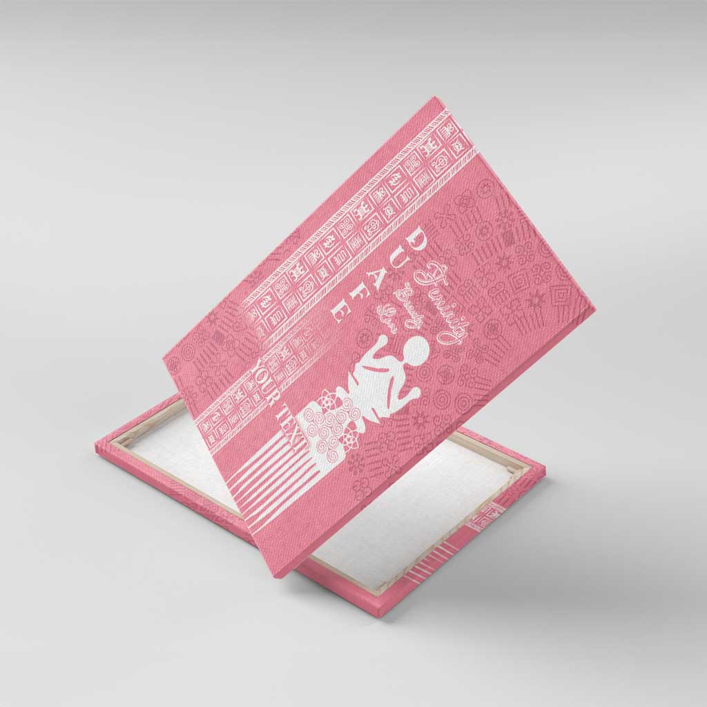 Personalized Adinkra Akan Culture Canvas Wall Art Women's Day Duafe Symbol