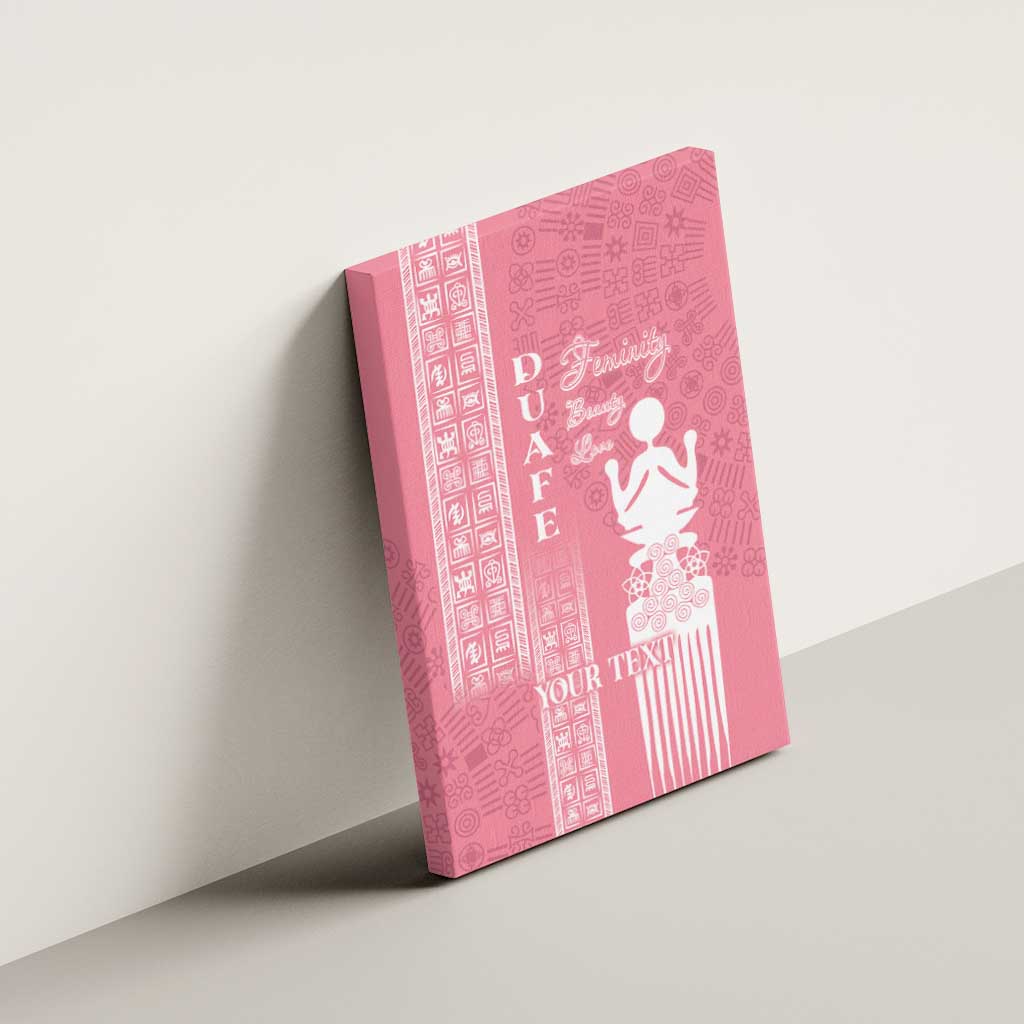 Personalized Adinkra Akan Culture Canvas Wall Art Women's Day Duafe Symbol