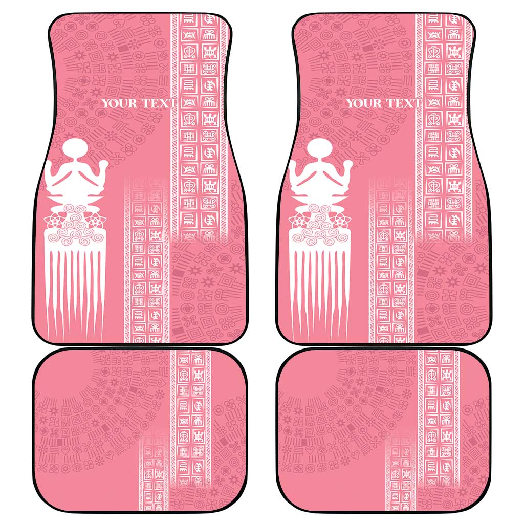 Personalized Adinkra Akan Culture Car Mats Women's Day Duafe Symbol
