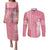 Personalized Adinkra Akan Culture Couples Matching Puletasi and Long Sleeve Button Shirt Women's Day Duafe Symbol
