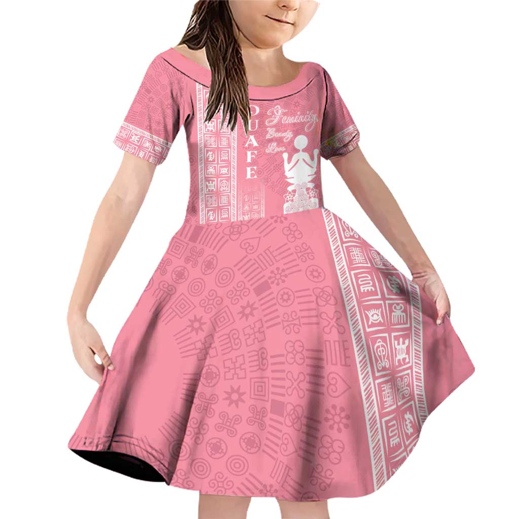 Personalized Adinkra Akan Culture Family Matching Off Shoulder Short Dress and Hawaiian Shirt Women's Day Duafe Symbol