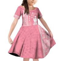 Personalized Adinkra Akan Culture Family Matching Off Shoulder Short Dress and Hawaiian Shirt Women's Day Duafe Symbol