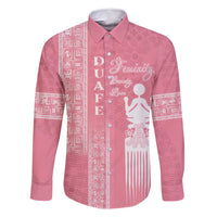 Personalized Adinkra Akan Culture Family Matching Off Shoulder Short Dress and Hawaiian Shirt Women's Day Duafe Symbol