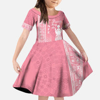 Personalized Adinkra Akan Culture Family Matching Short Sleeve Bodycon Dress and Hawaiian Shirt Women's Day Duafe Symbol