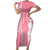 Personalized Adinkra Akan Culture Family Matching Short Sleeve Bodycon Dress and Hawaiian Shirt Women's Day Duafe Symbol