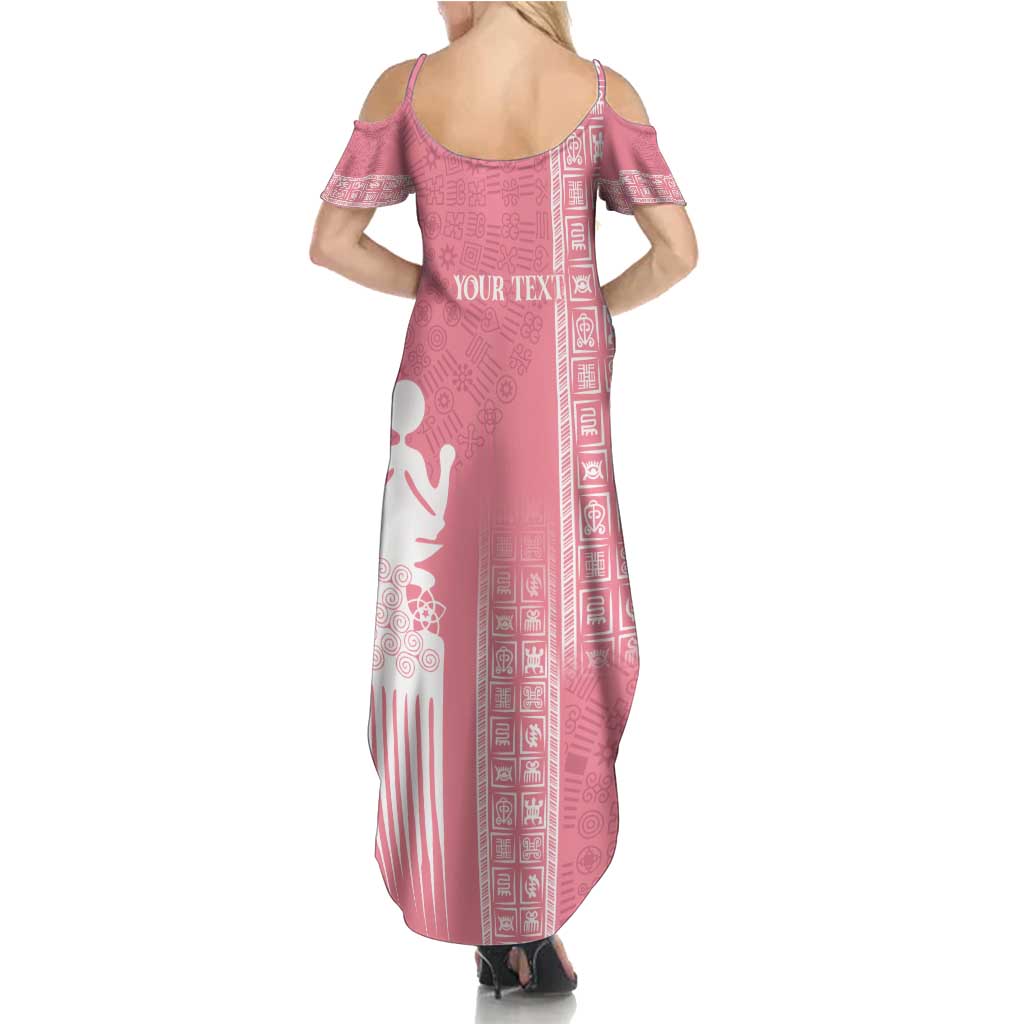 Personalized Adinkra Akan Culture Family Matching Summer Maxi Dress and Hawaiian Shirt Women's Day Duafe Symbol