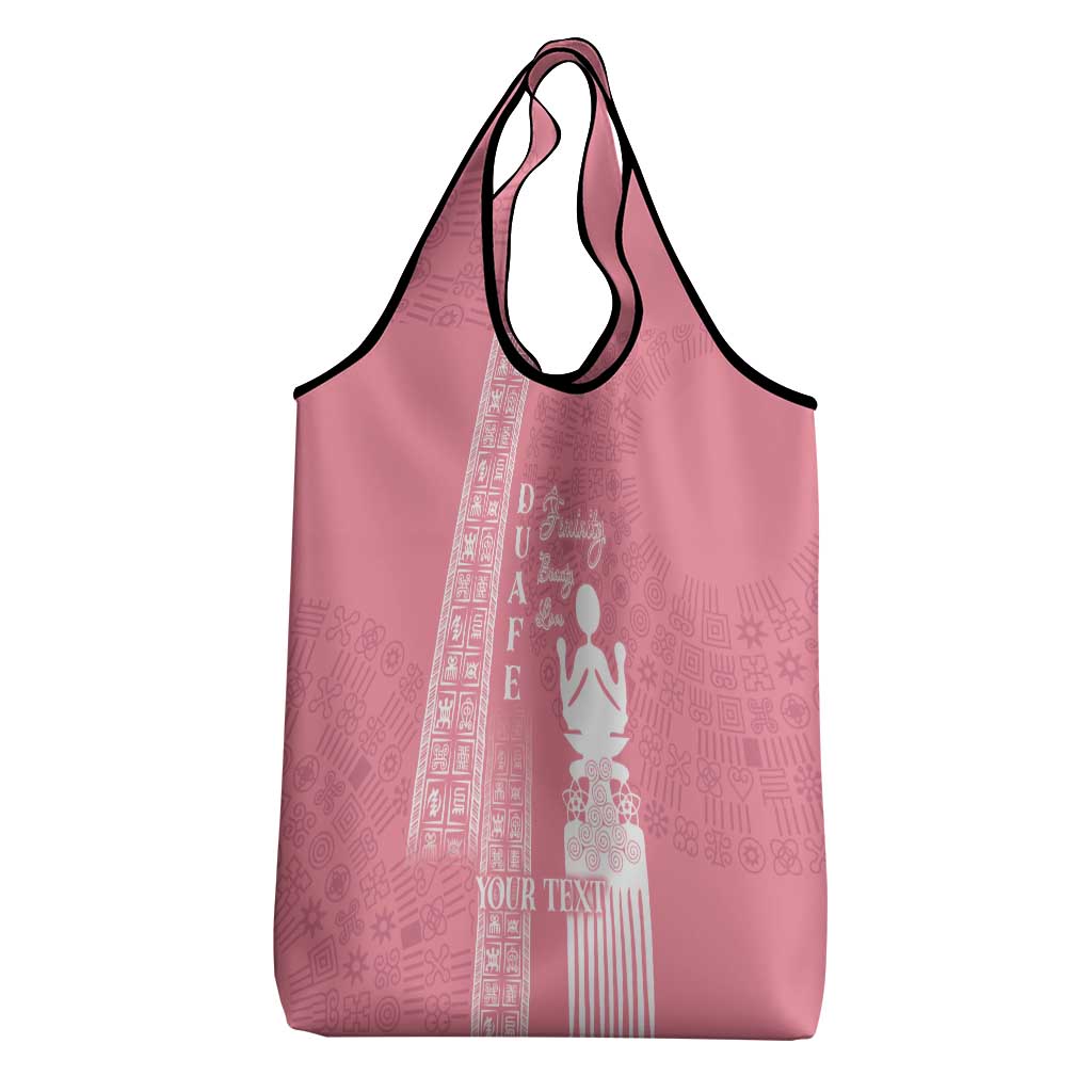 Personalized Adinkra Akan Culture Grocery Bag Women's Day Duafe Symbol