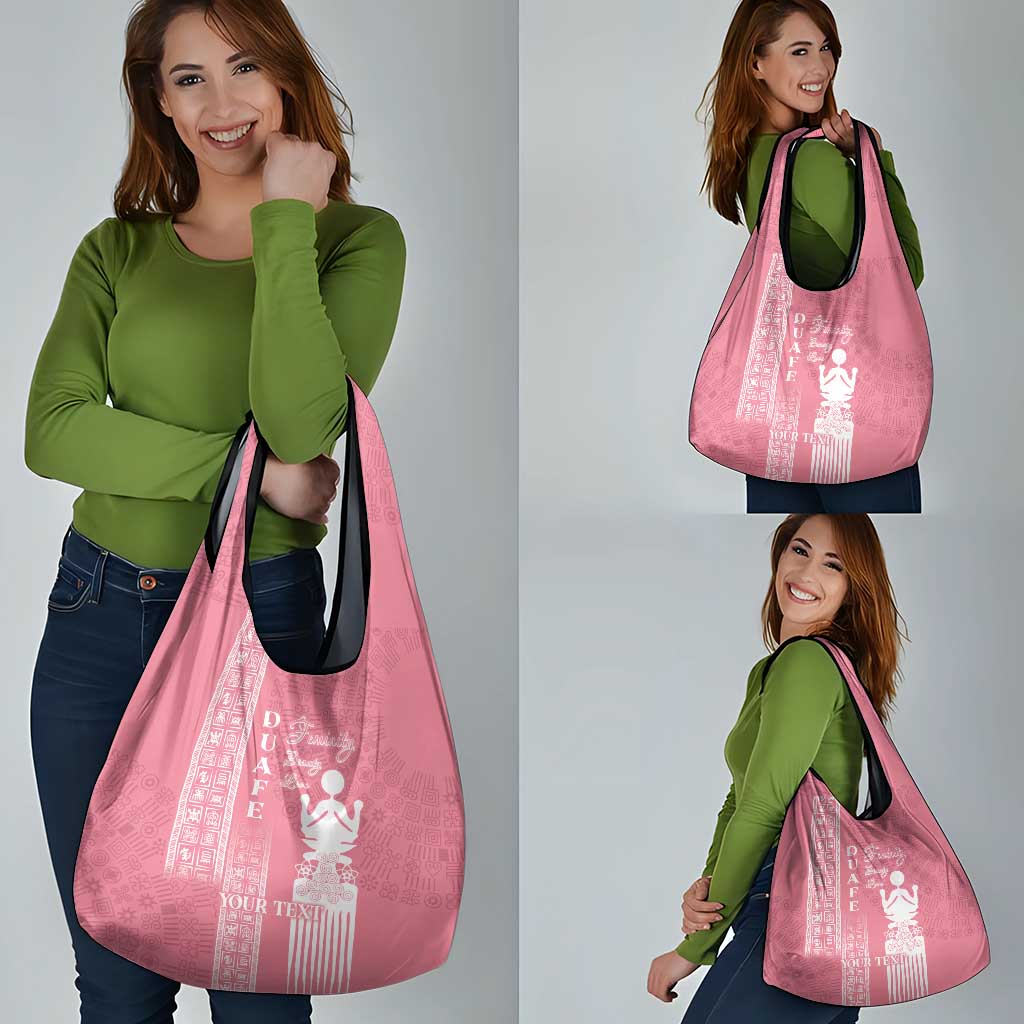Personalized Adinkra Akan Culture Grocery Bag Women's Day Duafe Symbol