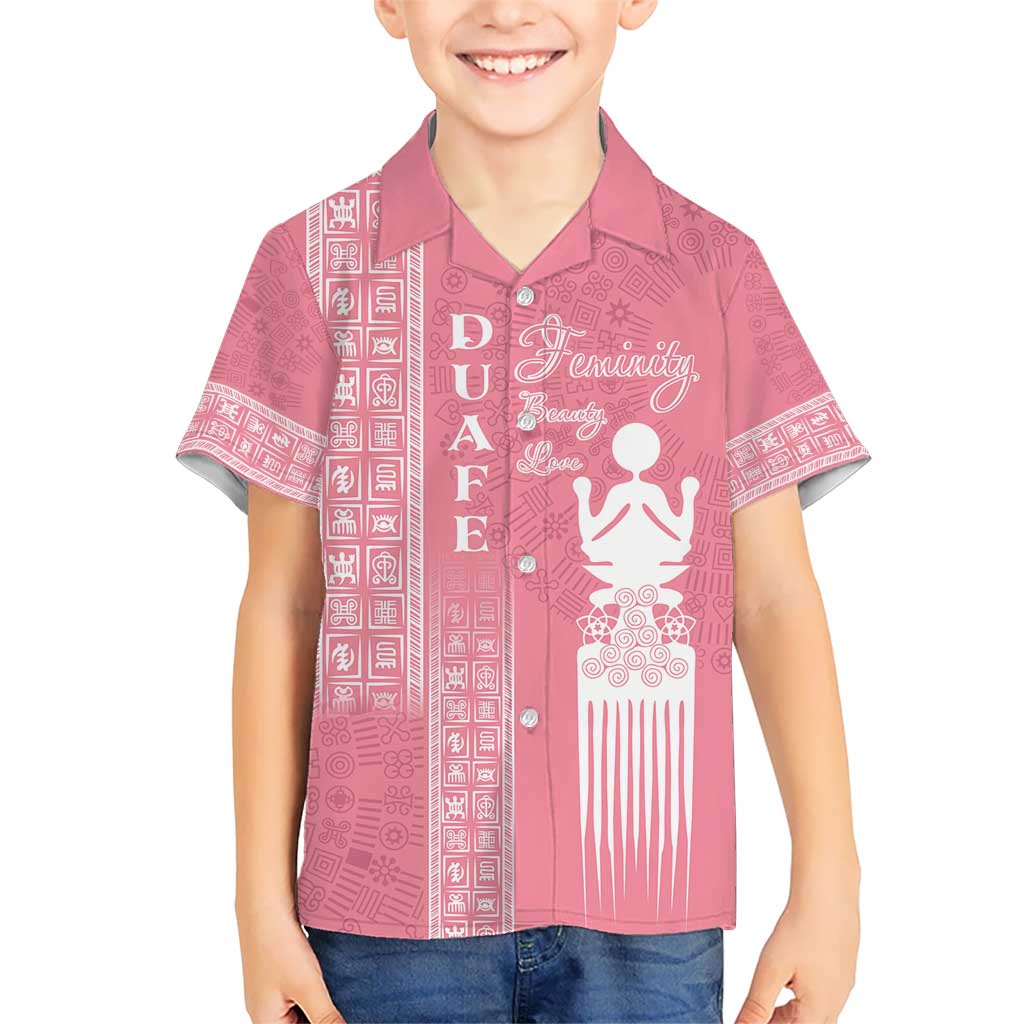 Personalized Adinkra Akan Culture Kid Hawaiian Shirt Women's Day Duafe Symbol