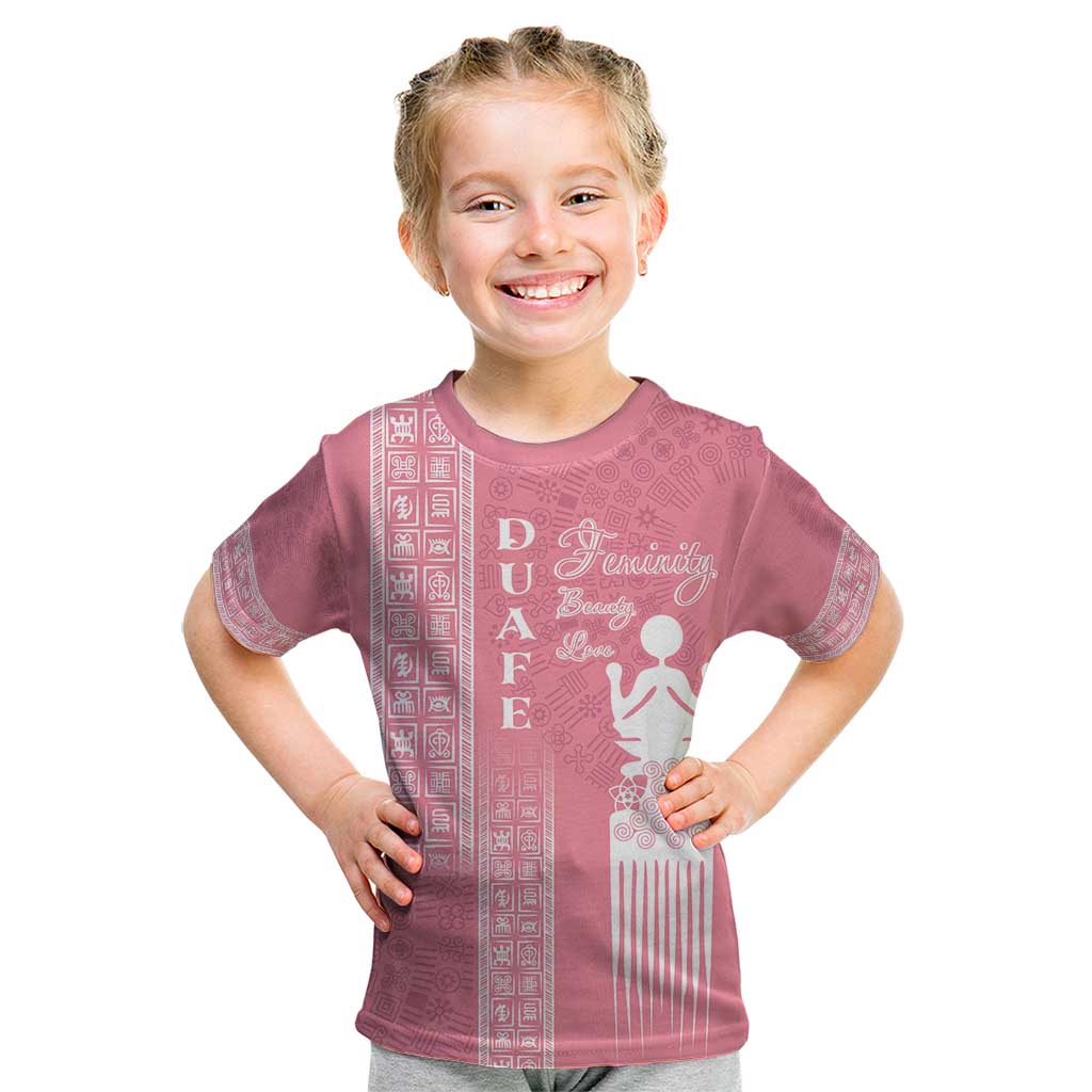 Personalized Adinkra Akan Culture Kid T Shirt Women's Day Duafe Symbol