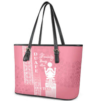 Personalized Adinkra Akan Culture Leather Tote Bag Women's Day Duafe Symbol