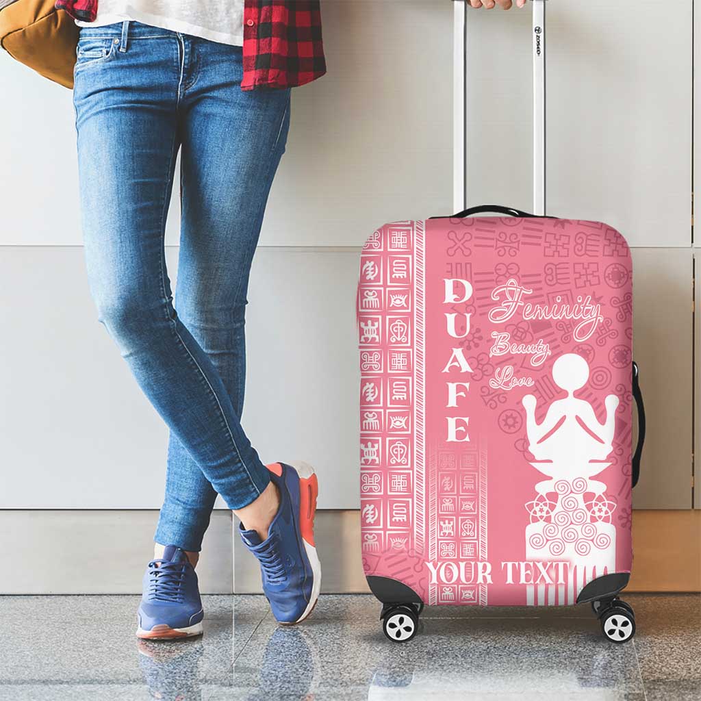 Personalized Adinkra Akan Culture Luggage Cover Women's Day Duafe Symbol