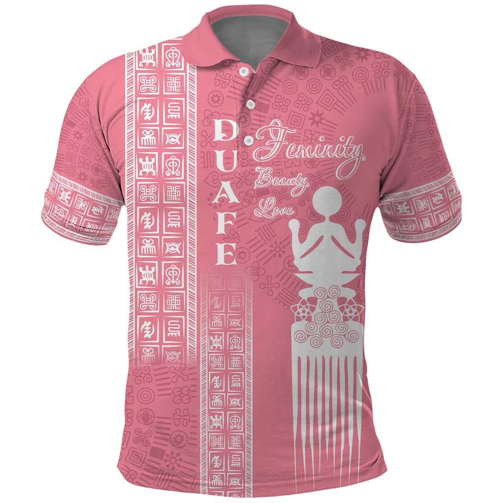 Personalized Adinkra Akan Culture Polo Shirt Women's Day Duafe Symbol