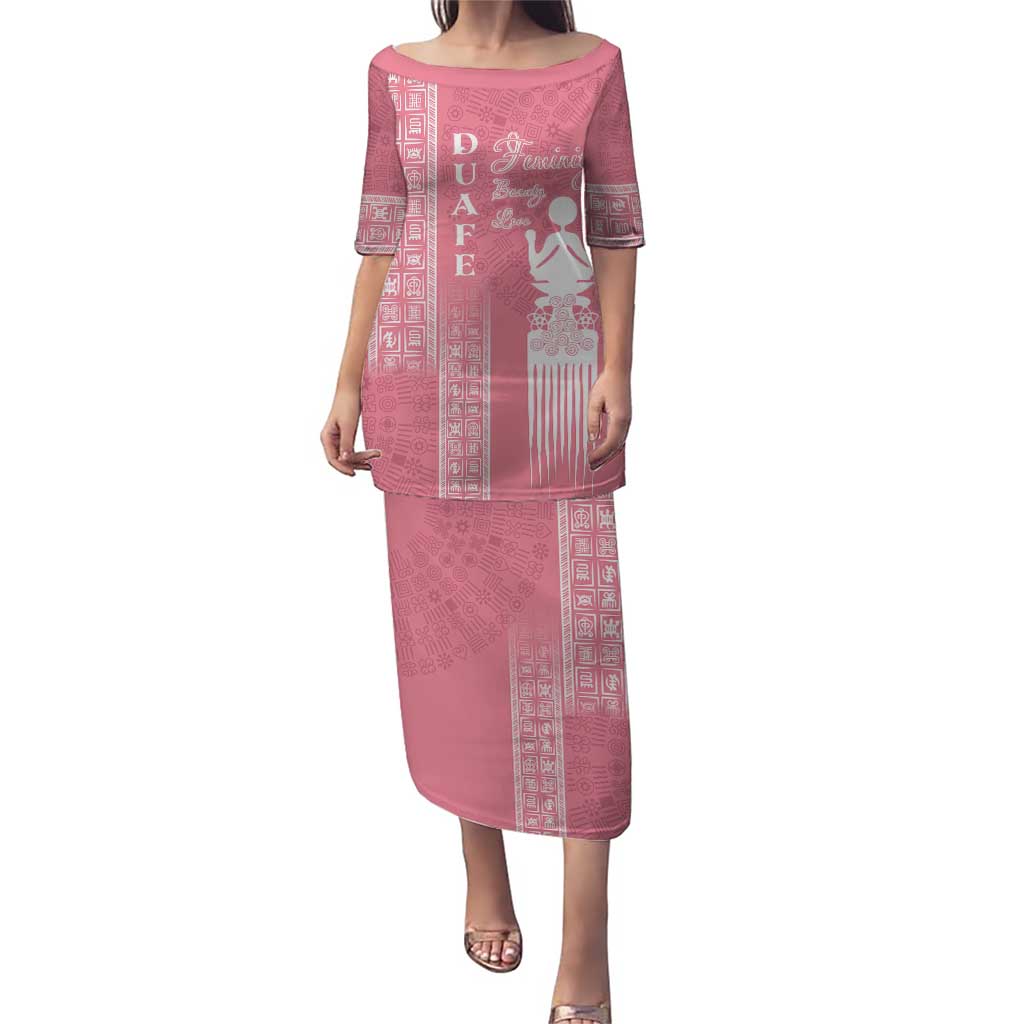 Personalized Adinkra Akan Culture Puletasi Women's Day Duafe Symbol