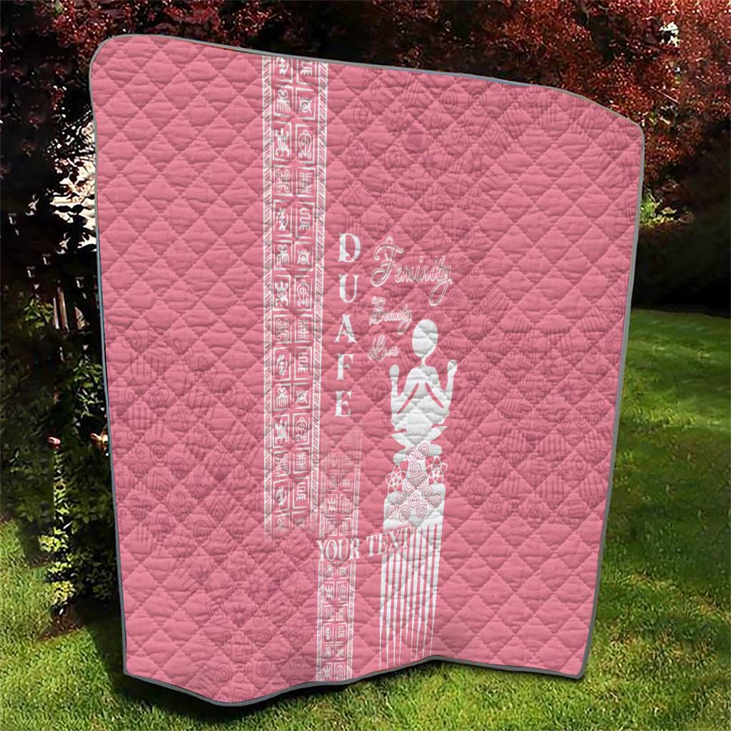 Personalized Adinkra Akan Culture Quilt Women's Day Duafe Symbol