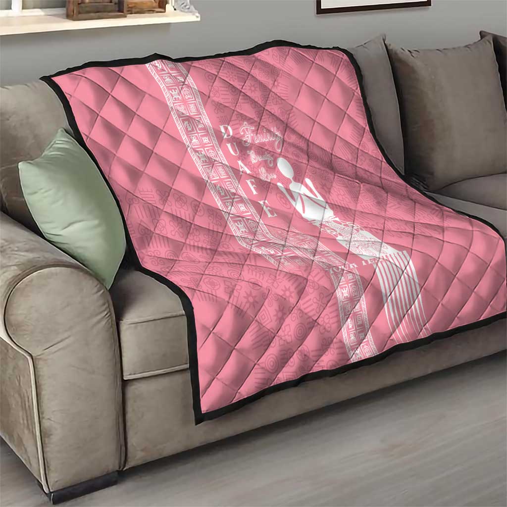 Personalized Adinkra Akan Culture Quilt Women's Day Duafe Symbol