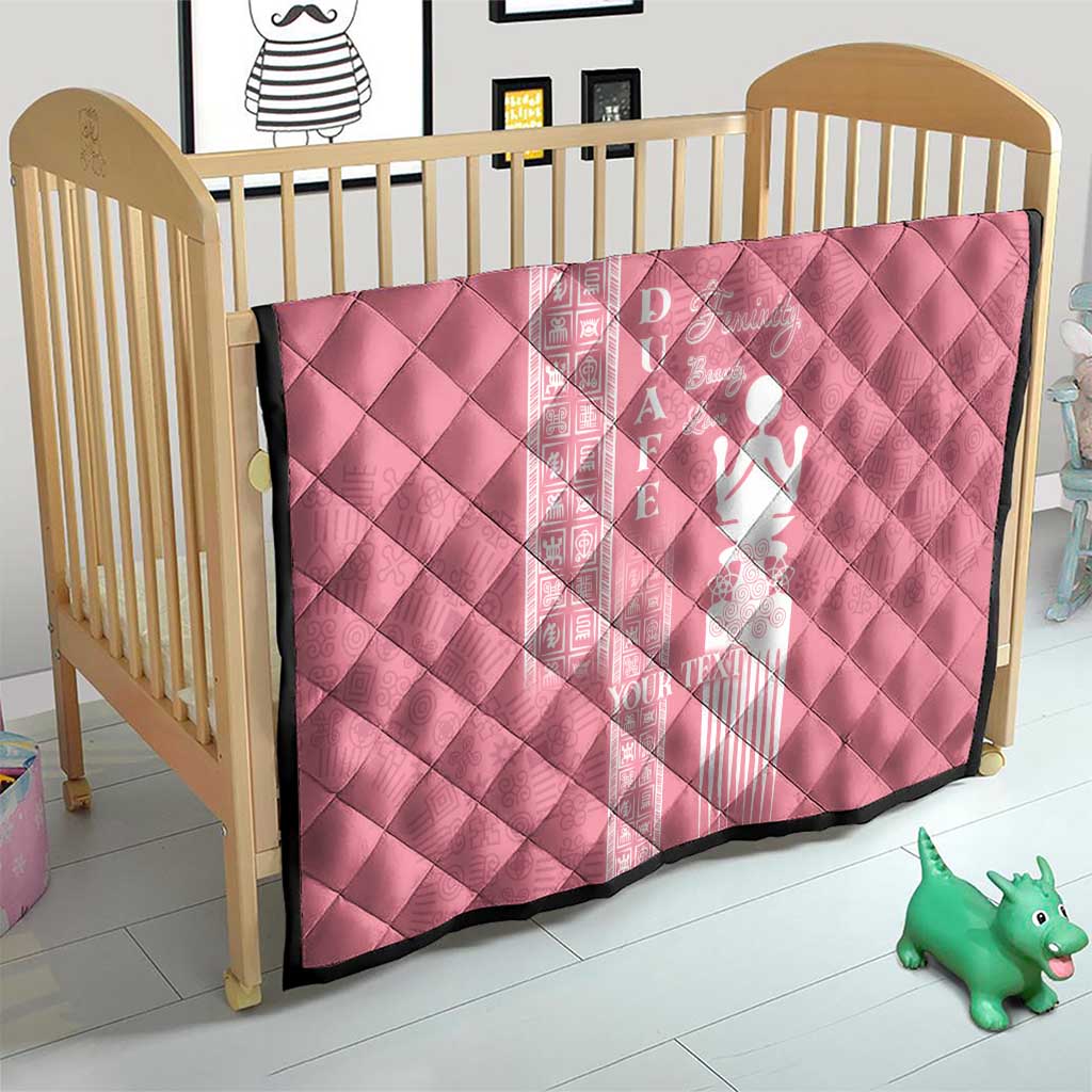 Personalized Adinkra Akan Culture Quilt Women's Day Duafe Symbol