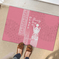 Personalized Adinkra Akan Culture Rubber Doormat Women's Day Duafe Symbol
