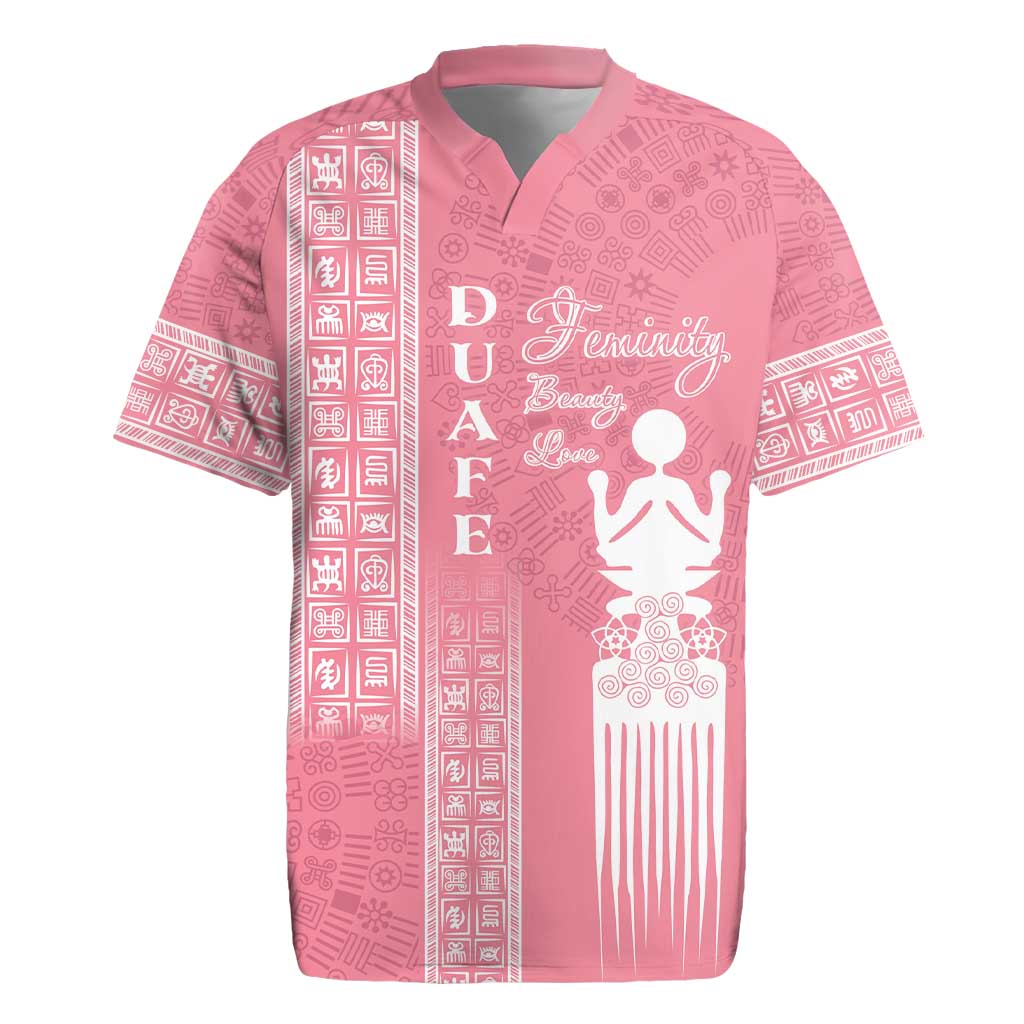 Personalized Adinkra Akan Culture Rugby Jersey Women's Day Duafe Symbol