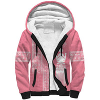 Personalized Adinkra Akan Culture Sherpa Hoodie Women's Day Duafe Symbol