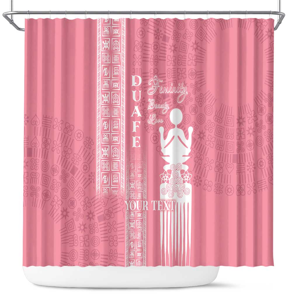 Personalized Adinkra Akan Culture Shower Curtain Women's Day Duafe Symbol
