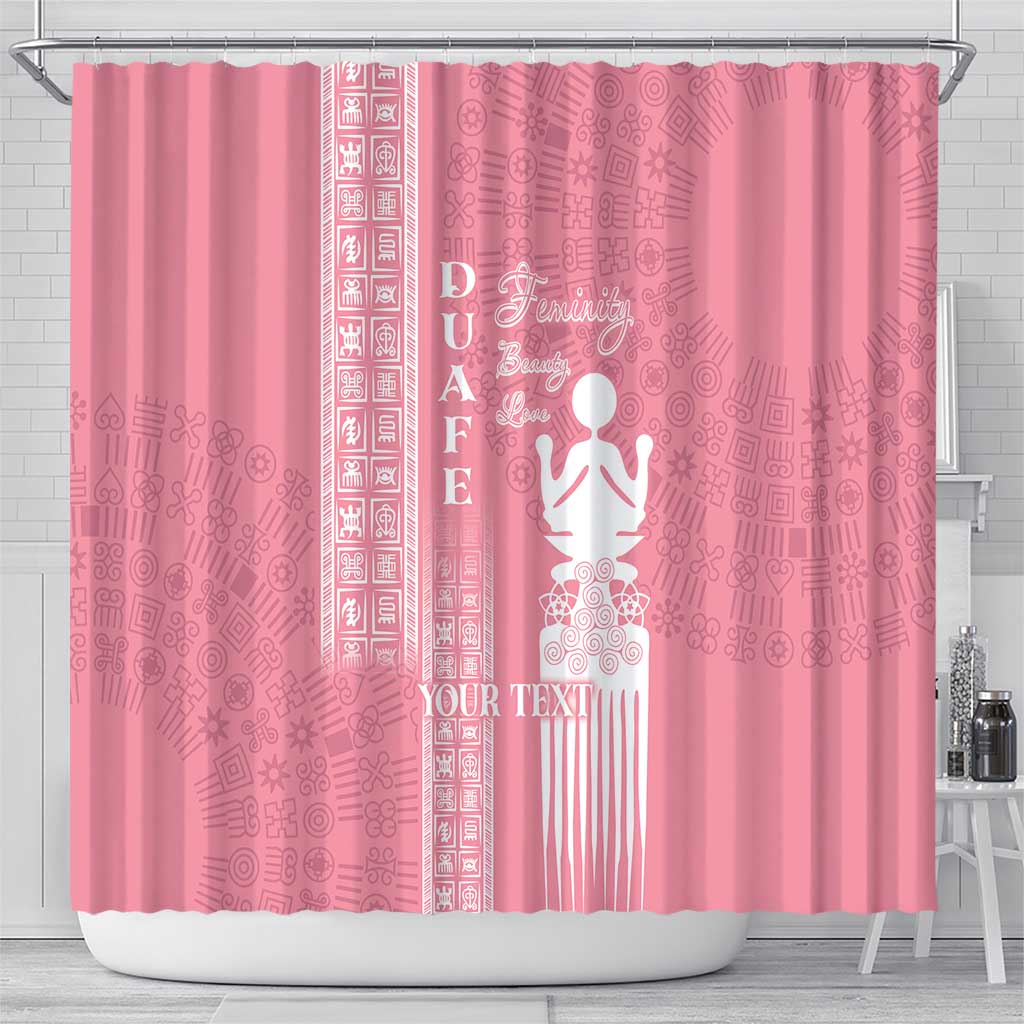Personalized Adinkra Akan Culture Shower Curtain Women's Day Duafe Symbol