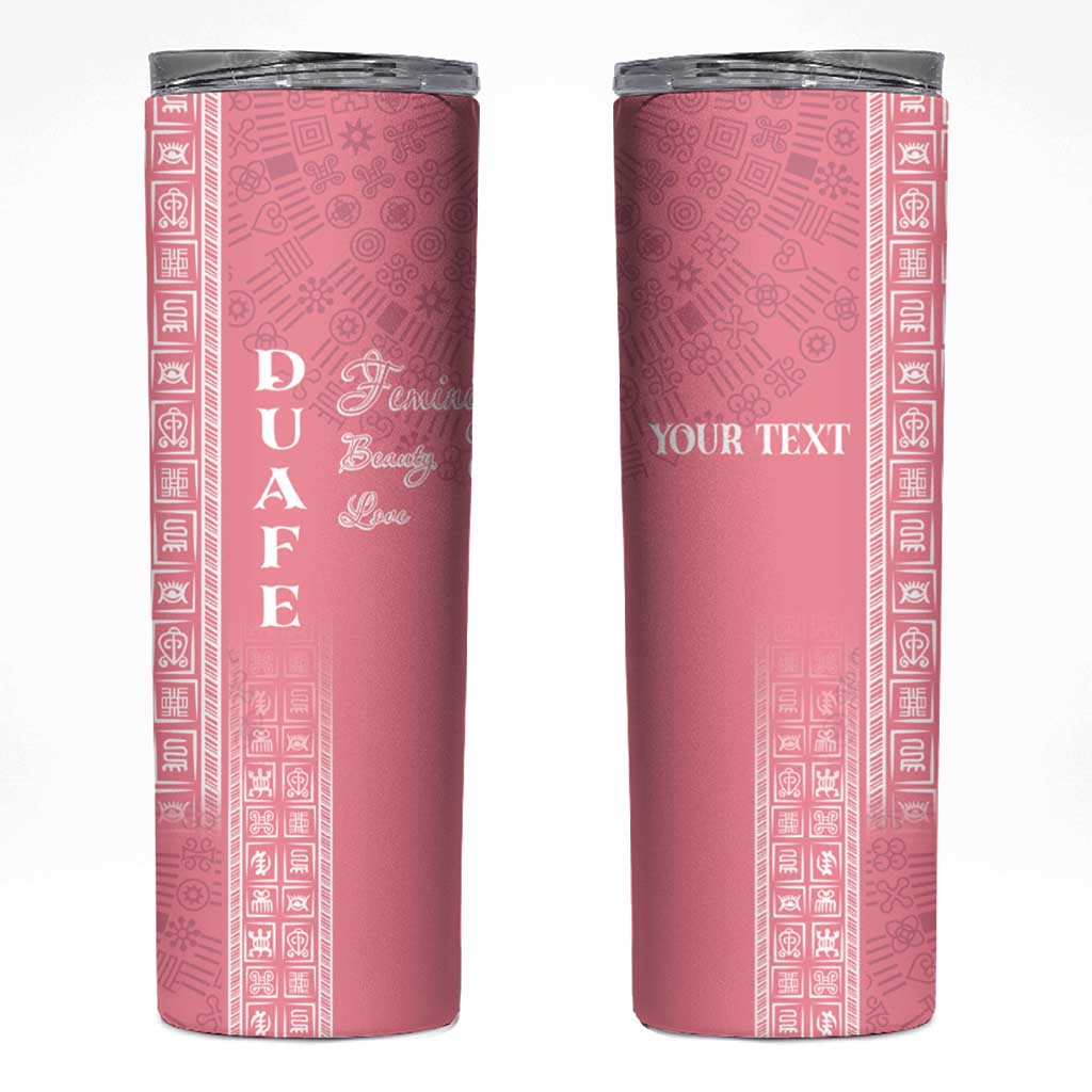 Personalized Adinkra Akan Culture Skinny Tumbler Women's Day Duafe Symbol