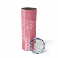 Personalized Adinkra Akan Culture Skinny Tumbler Women's Day Duafe Symbol