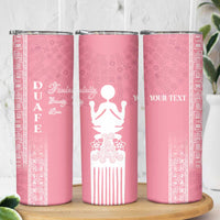 Personalized Adinkra Akan Culture Skinny Tumbler Women's Day Duafe Symbol