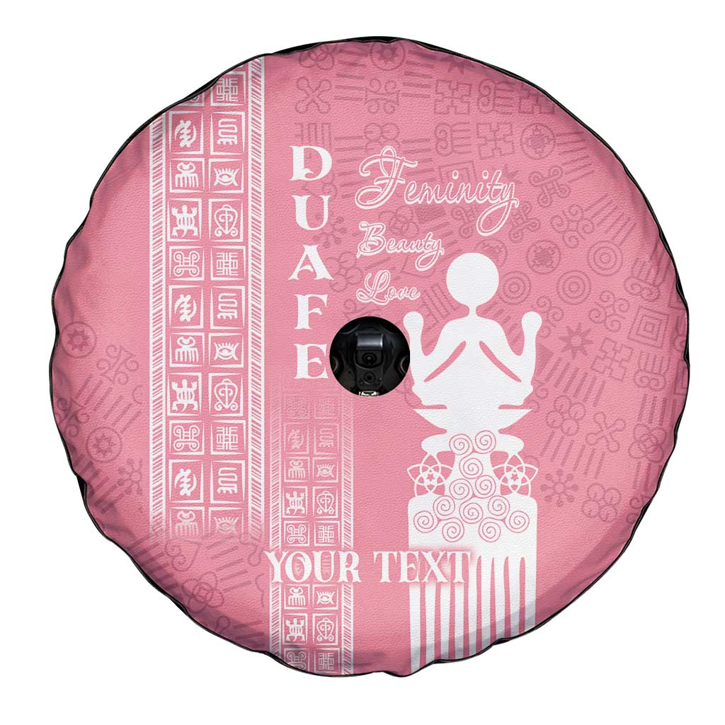 Personalized Adinkra Akan Culture Spare Tire Cover Women's Day Duafe Symbol