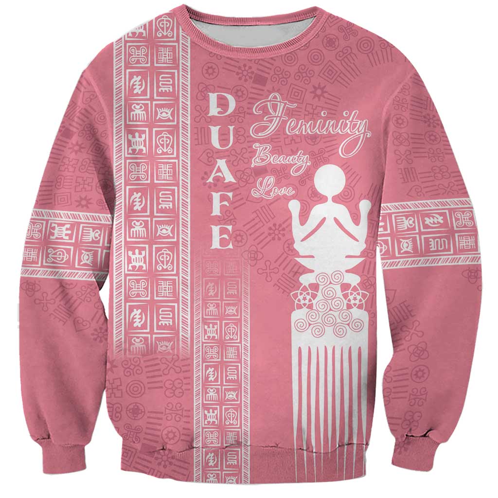 Personalized Adinkra Akan Culture Sweatshirt Women's Day Duafe Symbol