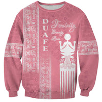Personalized Adinkra Akan Culture Sweatshirt Women's Day Duafe Symbol