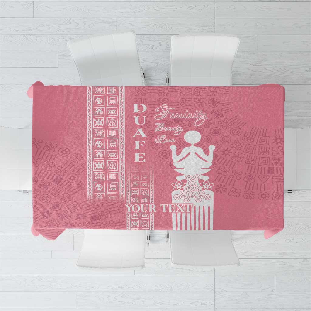 Personalized Adinkra Akan Culture Tablecloth Women's Day Duafe Symbol