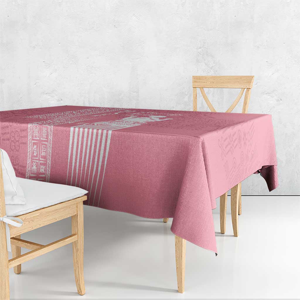 Personalized Adinkra Akan Culture Tablecloth Women's Day Duafe Symbol