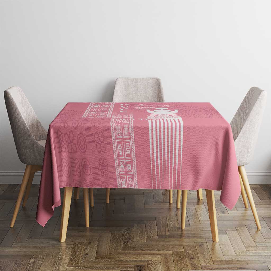 Personalized Adinkra Akan Culture Tablecloth Women's Day Duafe Symbol