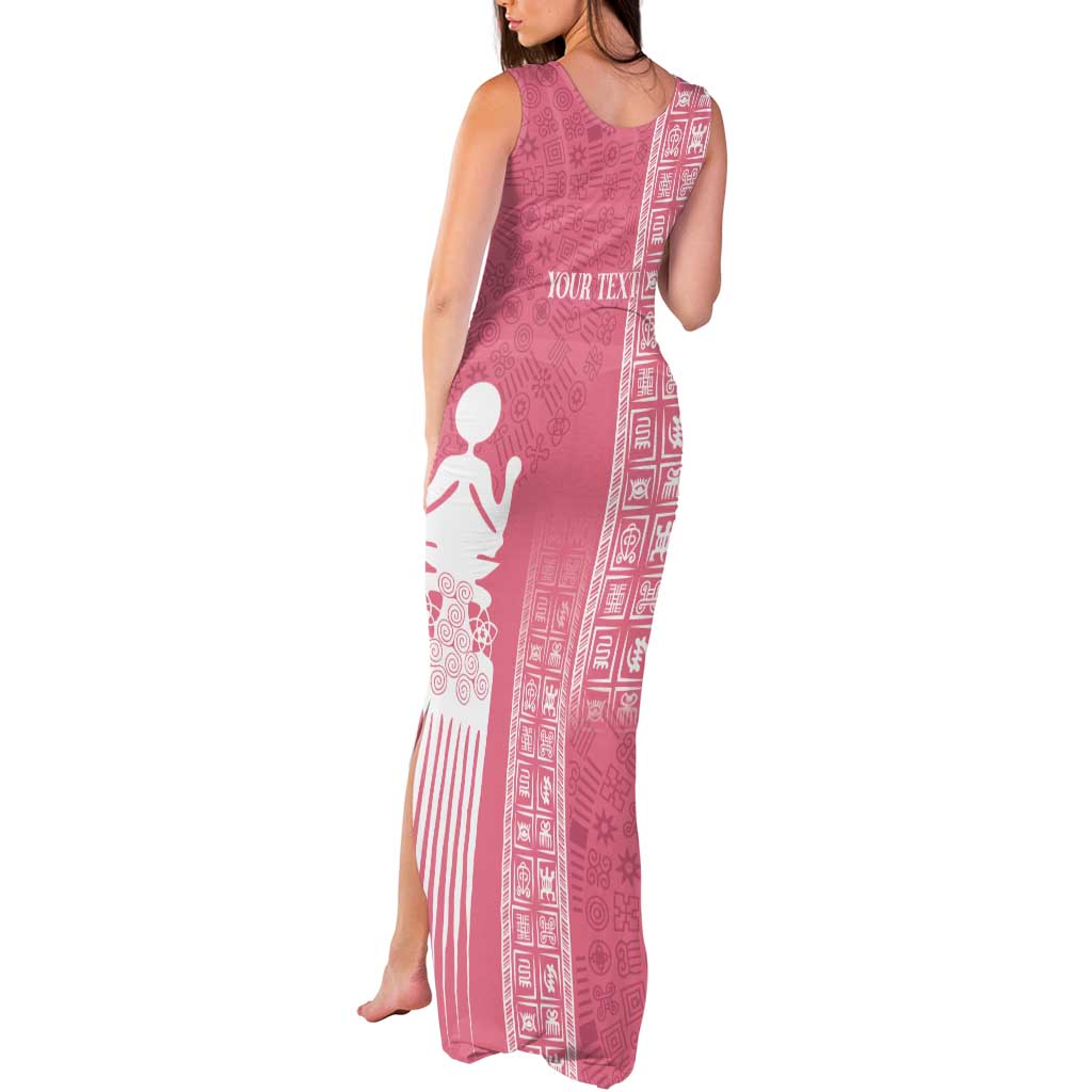 Personalized Adinkra Akan Culture Tank Maxi Dress Women's Day Duafe Symbol
