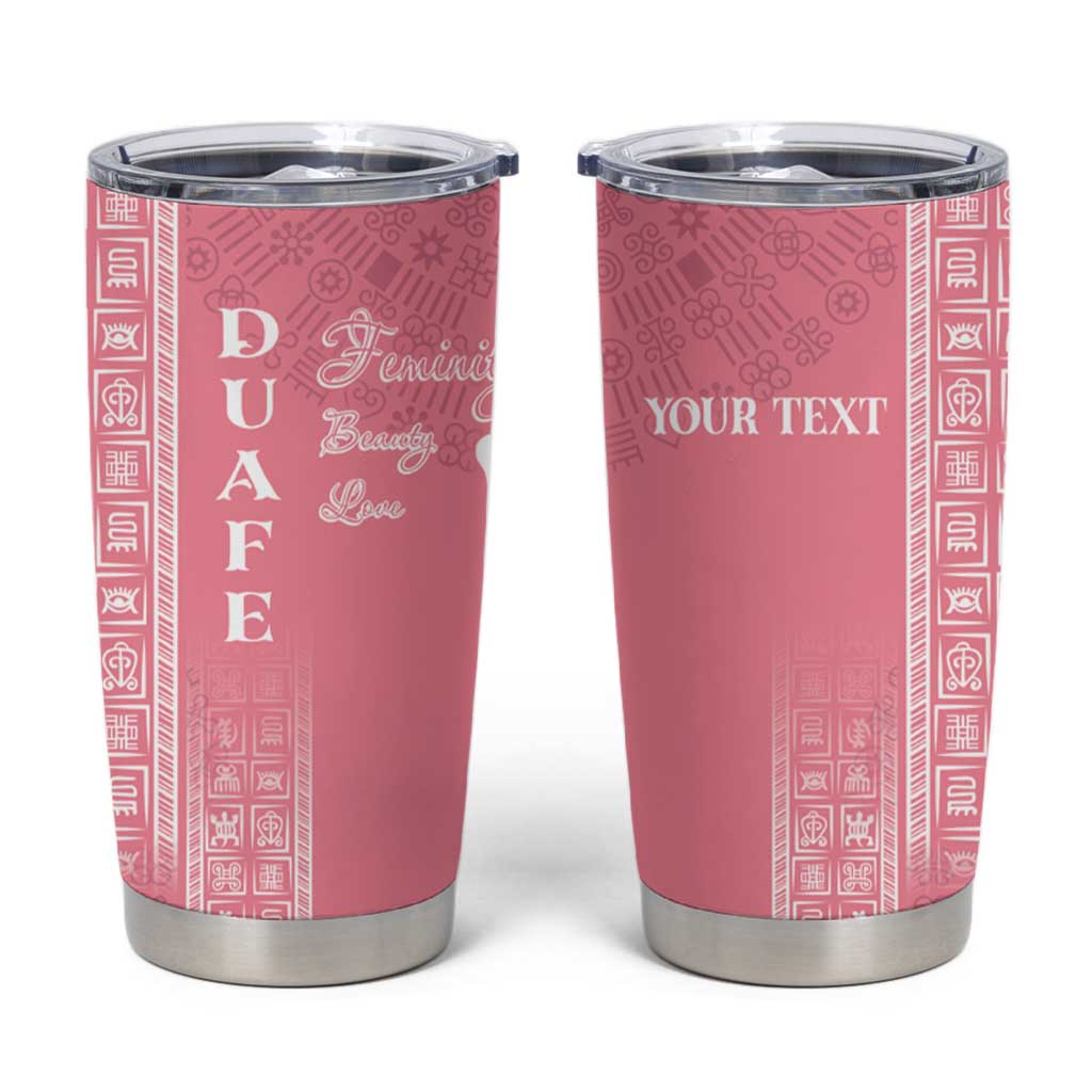 Personalized Adinkra Akan Culture Tumbler Cup Women's Day Duafe Symbol