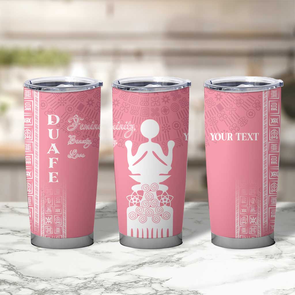 Personalized Adinkra Akan Culture Tumbler Cup Women's Day Duafe Symbol