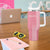 Personalized Adinkra Akan Culture Tumbler With Handle Women's Day Duafe Symbol