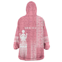Personalized Adinkra Akan Culture Wearable Blanket Hoodie Women's Day Duafe Symbol