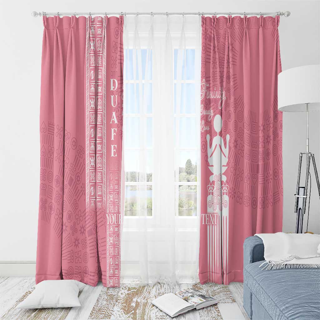 Personalized Adinkra Akan Culture Window Curtain Women's Day Duafe Symbol