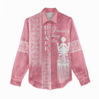 Personalized Adinkra Akan Culture Women Casual Shirt Women's Day Duafe Symbol