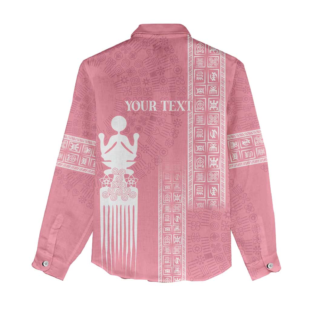 Personalized Adinkra Akan Culture Women Casual Shirt Women's Day Duafe Symbol