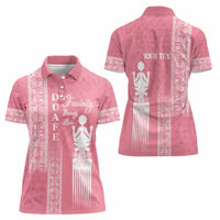 Personalized Adinkra Akan Culture Women Polo Shirt Women's Day Duafe Symbol
