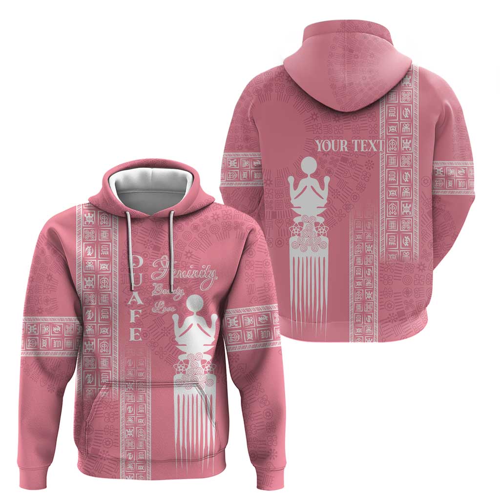 Personalized Adinkra Akan Culture Zip Hoodie Women's Day Duafe Symbol