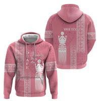 Personalized Adinkra Akan Culture Zip Hoodie Women's Day Duafe Symbol